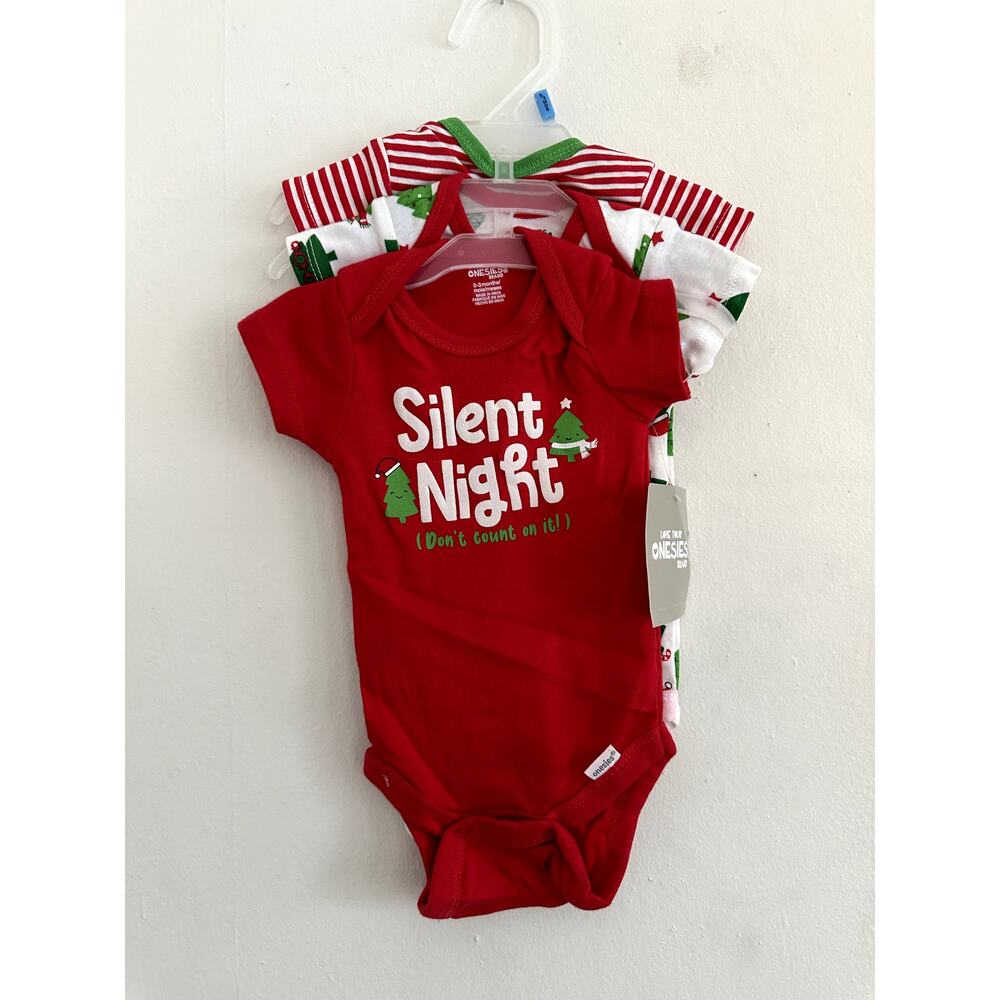 ONESIES Brand Infant Christmas 3 Piece Set | Size Newborn